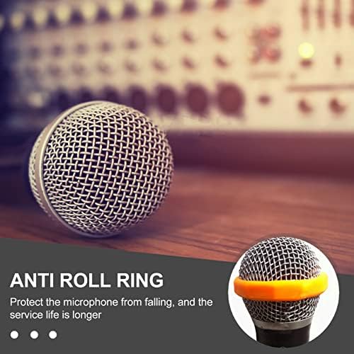 Додатоци на Ерингого микрофноно inalámbrico 6pcs силиконски микрофон прстен анти -микрофон прстен рачен микрофон држач за микрофон шок -опроизводен