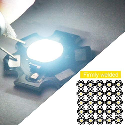 25 парчиња чип LED, чип со висока моќност LED- 3W високо светло интегрирано интегриран чип светлосен извор LED мушка на сијалицата