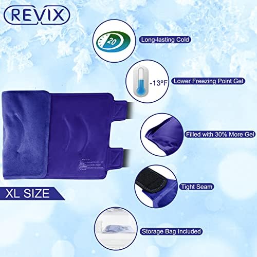 Revix XL колено ледено пакување завиткајте околу целото колено по операцијата мраз пакет за олеснување на болката во коленото, затрупување