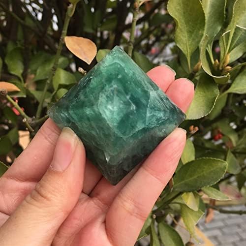 40мм природен зелен флуорит кварц кварц кристал пирамида акупунт 100g погоден за домашни сурови камења и минерали