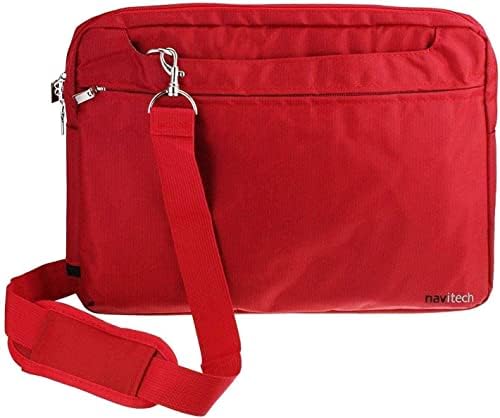 Навитех Црвена Елегантна Патна Торба Отпорна На Вода-Компатибилна СО ASUS Chromebook 11 CX1101CMA 11.6 Лаптоп