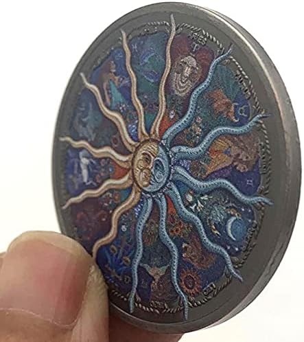 Зодијак насликани комеморативни монети Дванаесет соstвездие монети Сонце бог колекција на монети подарок среќен предизвик монета