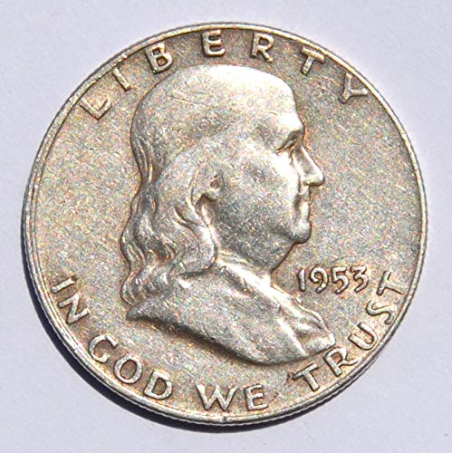 1953 г Соединетите држави на Америка „Бенџамин Френклин“ половина долар монета многу фино