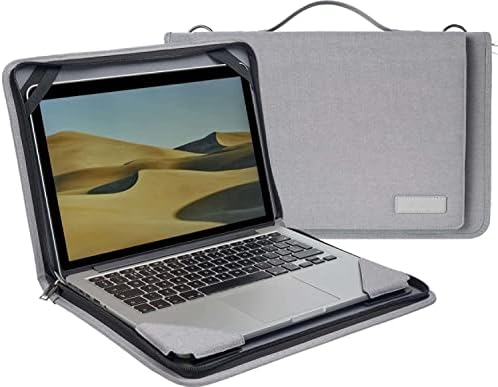 Брунел Греј Кожа Лаптоп Месинџер Случај-Компатибилен Со HP Завист 13-ba1014na 13.3 Лаптоп
