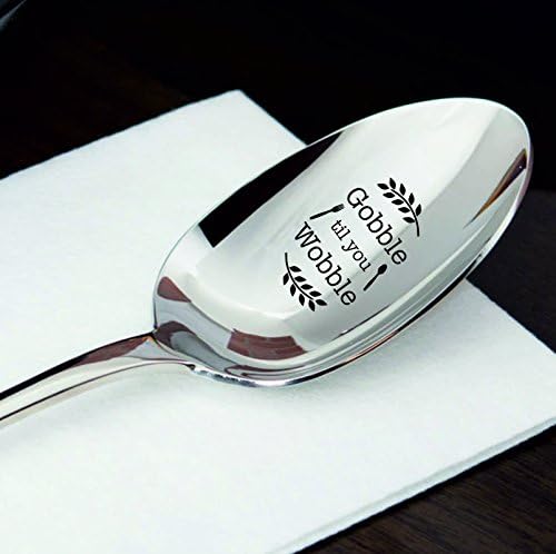 Гобл додека не се нишате-врежана лажица-љубител на каса-врежана сребрена опрема од бостон креативна компанија