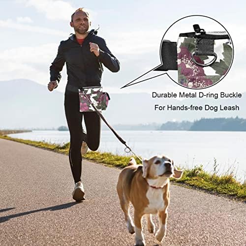 Куче третирачка торбичка, гроздобер цвет жолта розова третирање торба за тренинг за кучиња, бесплатен појас на половината Фани пакет за пешачење за пешачење за пеш
