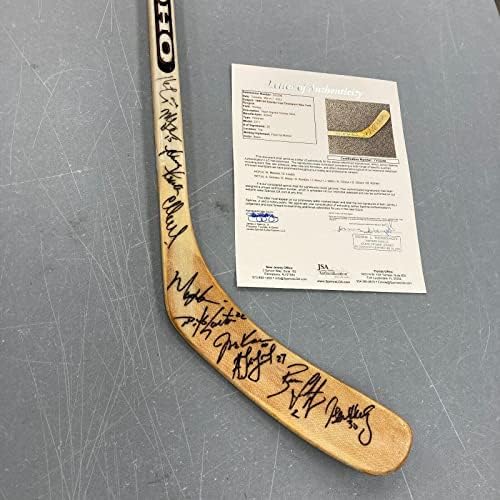 1993-94 година во Newујорк Ренџерс Стенли Купови Шампи ги потпиша хокеј стап JSA COA - Автограмирани NHL Sticks