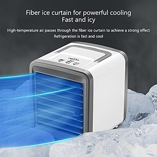 Botitu преносен ладилник за воздух, USB -вентилатор за климатизација што може да се надополнува, овлажнител на тивок работен простор со LED светло, полнење