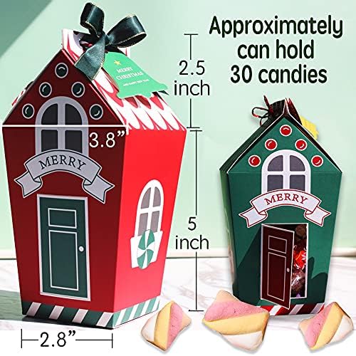 Xgigix Божиќни бонбони кутии-xmas Однесуваат/колачиња/кутии за хартија за подароци со ознаки. Добрите Божиќни бонбони подароци за завиткување торби за завиткување ја ф?