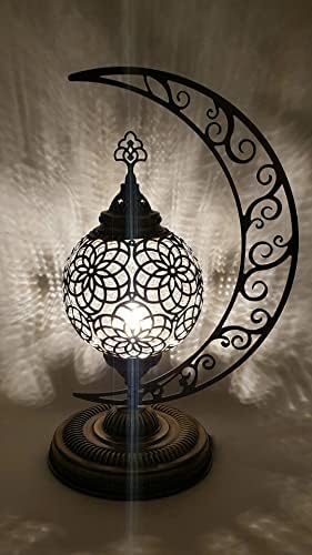 Sudamlasibazaar - Месечината во форма на месинг ламба, осветлување во стилот на Рамадан, декорација на Рамазан, Еид Мубарак