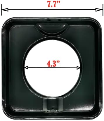 Amaminpure SGP-400 4 Замена на пакетот Црн порцелан плоштад 7,75 x 7,75 тава за капење со капка по капење 786333 PS117444751 WP786333