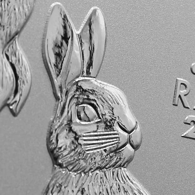 2023 стр. 1 мл Сребрена австралиска лунарна серија III Година на камења за зајаци од зајаци нециркулирани $ 1 NGC Gemunc
