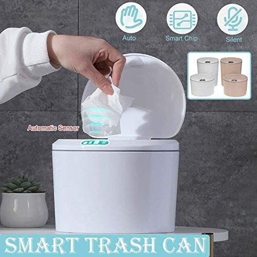 Yirenzui 3L паметен ѓубре може автоматски сензор за отпадоци од автомобили Електричен со покритие отпадоци од кујна домашна дневна