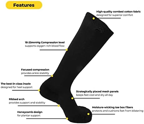 Плејмакар засилувач носи компресија на глуждот Чорапи за жени и мажи - Водење чорапи - долготрајни перформанси и удобност