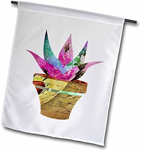 3drose модерен кактус во форма на колаж во илустрација на тенџере - знамиња