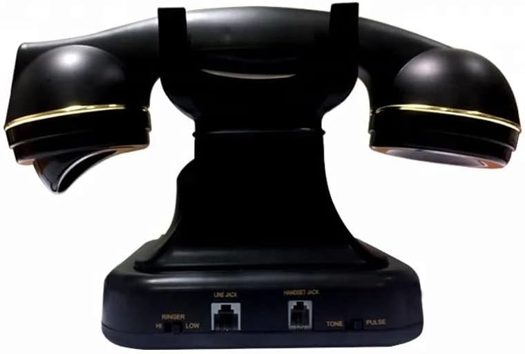 Zykbb Corned Black Firnline телефони за домашен стил Антички телефонски телефонски телефон со мути-функција фиксна телефон мини телефон