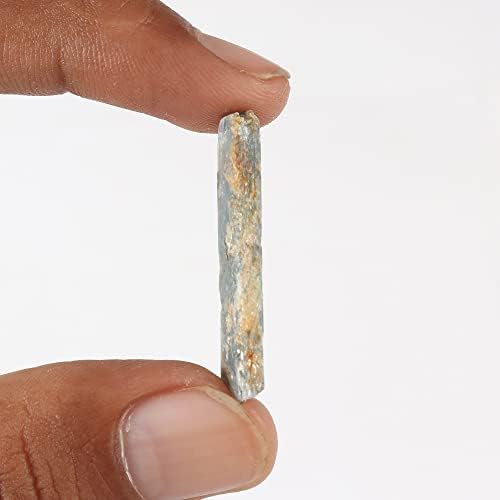 GemHub Исцелување кристално сино кинит природен скапоцен камен, мала сурова груба сина кинит лабава телесна тежина на камења -11,5