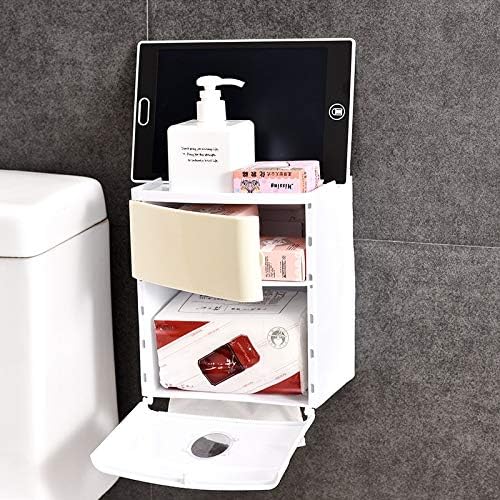 Анкус 2019 држач за тоалетна хартија креативен пластичен држач за тоалетна хартија за бања ѕидна кутија за складирање хартија диспензерот за тоалетно ткиво -