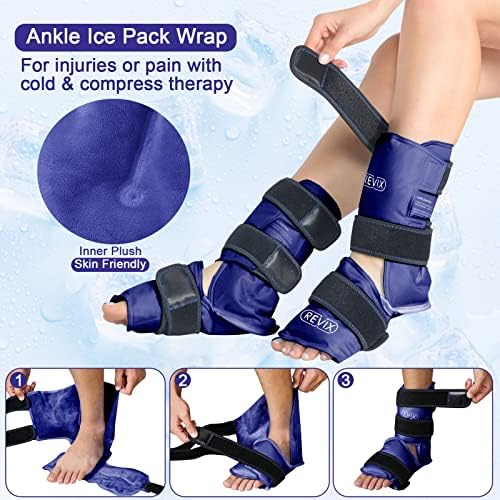 Revix XL колено мраз пакување завиткајте околу целото колено по операцијата и завиткување на ледени пакувања на глуждот за повреди за еднократно
