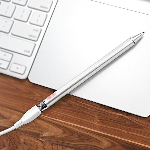 Пенкало за пенкало во Boxwave, компатибилен со Epson Workforce Pro WF -7310 - Accupoint Active Stylus, електронски стилус со ултра фино врв - металик сребро