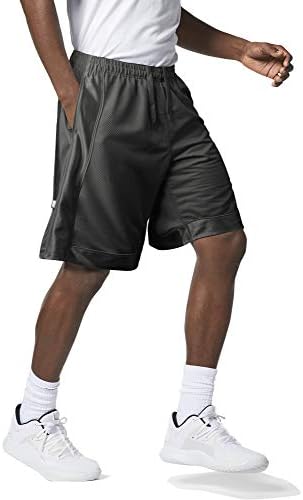 Капа и над машката премија тешка мрежа кошаркарски шорцеви со џебови | Голем и висок