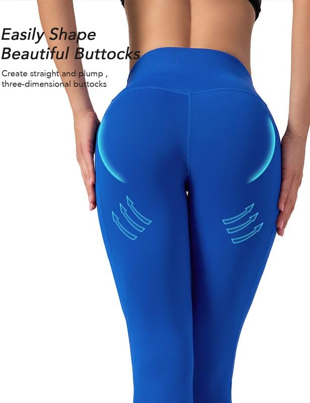 Хеланки со џебови за жени - Хелеги за вежбање со јога панталони со високи половини и стомачни контролни компресивни нозе