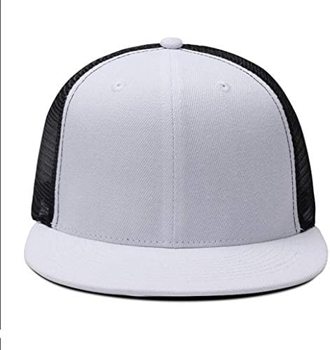 Yizhichu1990 Unisex обичен рамен Бил за прилагодување на бејзбол капа празно Snapback Mesh Trucker Hat