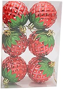 Големи стаклени украси топки за празници украси прозорец украси обоени јагоди пластични божиќни топки украс подарок