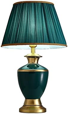 WPYYI Едноставна американска студија за декорација табела за ламба бакарна керамика ретро нордиски стил дневна соба спална соба кревет ламба за маса