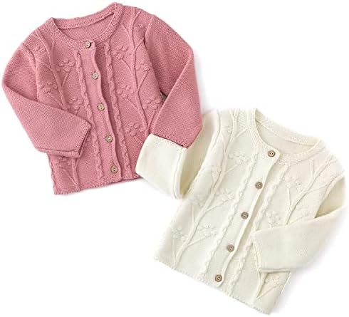Simplee Kids Baby Girls, есенски зимски кардиган џемпери, палта облека за мали деца