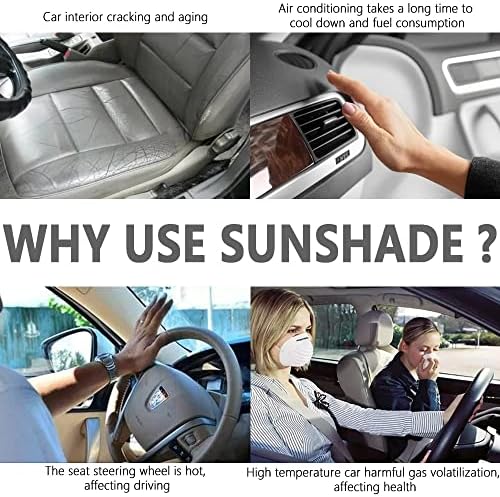 Повлечен чадор за шофершајбна за шофершајбна за шофершајбна, заштити додатоци за внатрешни работи на автомобили од сончеви зраци