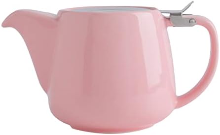 Hwagui - керамички чајник со инфузер од не'рѓосувачки челик за лабав чај и цветен чај, тенџере со керамички чај отпорен на