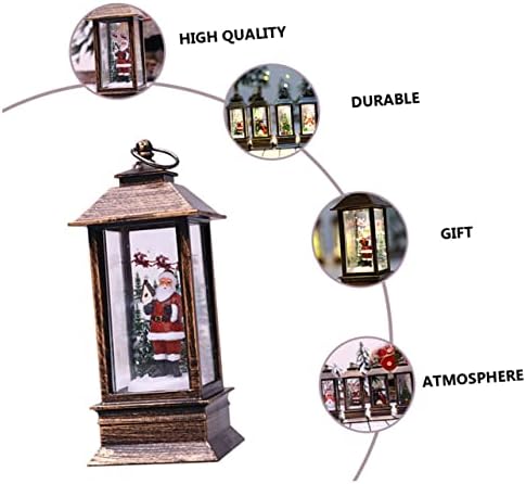 Осалади 1 парчиња Божиќни Светла пара Меса Де Дедо Мраз Снежен Глобус Божиќ Дедо Мраз Светлина Божиќ Маса Фенер Осветлена Вода