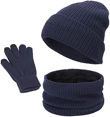 Зимска топла капа нараквици со шамија поставува ладно време на ракавици на допир на допир на допир на допир на допир на допир на