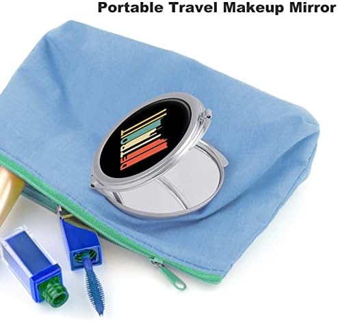 Детроит Компактен огледало за огледало за џеб, огледало за преклопување преносно преносно рачно огледало