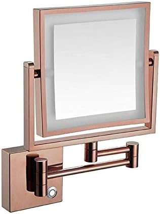 Lianxiao - Mirror Mirror 3x зголемување, вртење од 360 степени, двострана проширување, 8 -инчен правоаголник, растителна рака, за бања