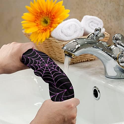 Purple Spider Web Face Face Prime Premium Prides Washcloth Clain за хотелска бањата и бањата