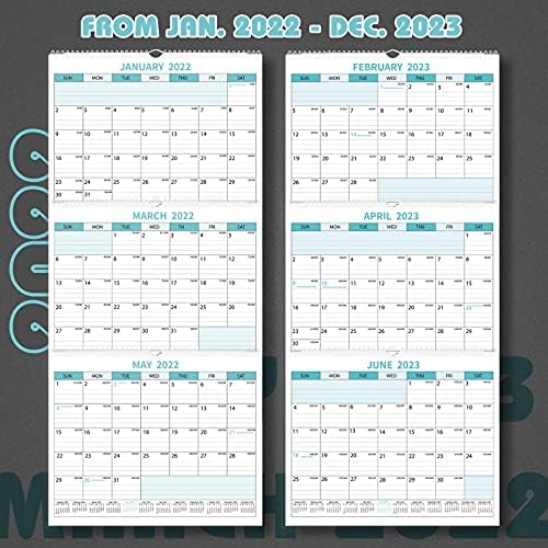 Нуобестија 2022 - 2023 Ѕиден Календар, 24 Месечен Календарски Ѕид Виси Дневен Календар Планер Организатор Распоредувач За Украси