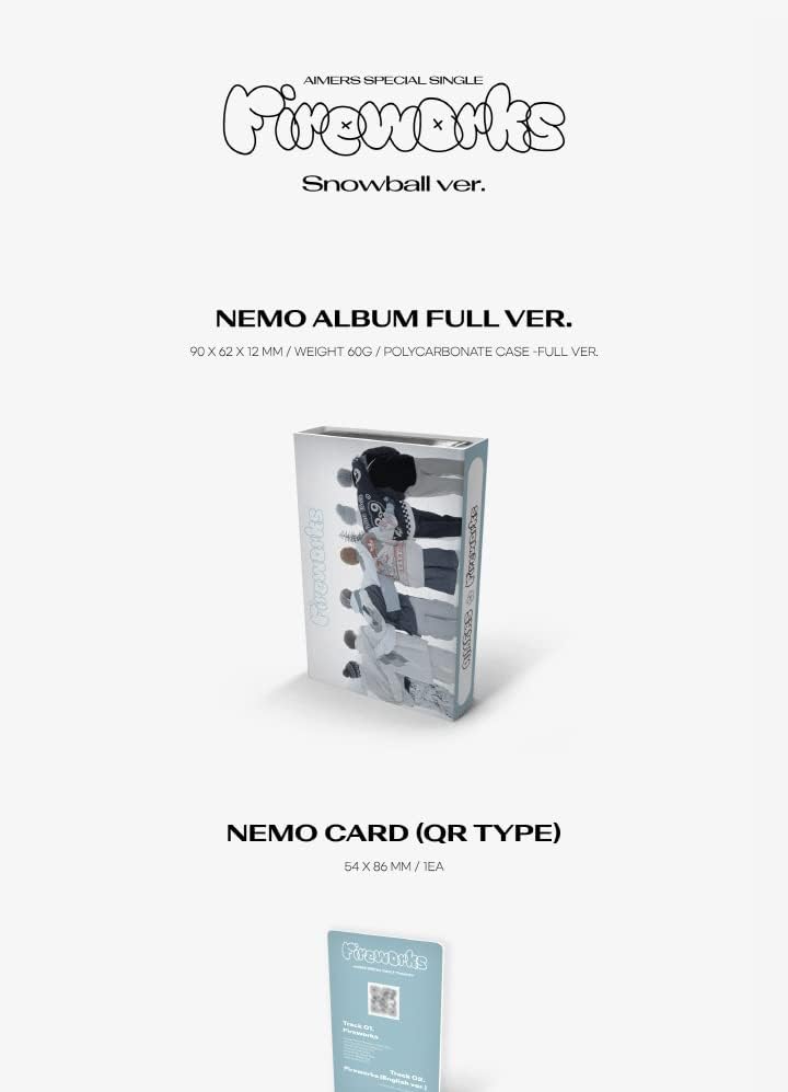 Aimers Fireworks Special Single Single Nemo Platform Album Пакет+Nemo QR картичка+Официјална фото -картичка+селфи фото -картичка+AMRS Polaroid+Следење