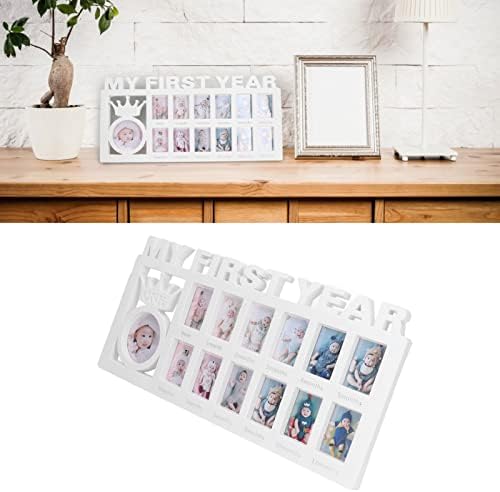 ФАТО ЗА НОВИОТ БОНДЕН Трајни полирани 12 мали рамки за слики, снимајте месечен раст на бебето за бебиња за подароци