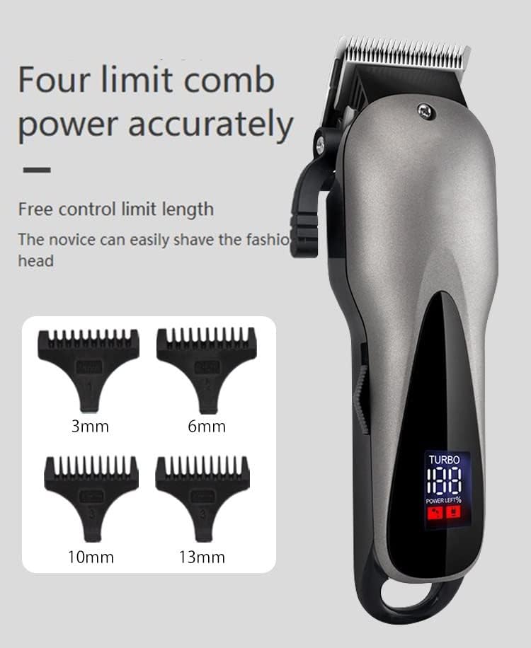 Mrxfn бербер ножици клипири за коса за мажи, електричен тример за коса професионален клипер за коса моќен машина за бричење на косата машина за сечење брада брада