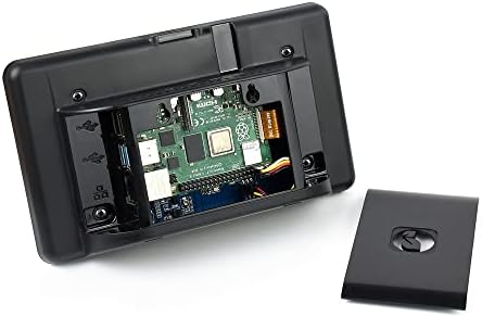 7 инчен малина PI LCD капацитивен допир IPS екран на екранот со заштитен случај 1024 × 600 DSI интерфејс за Raspberry Pi 4 Model B Raspbian @xygstudy