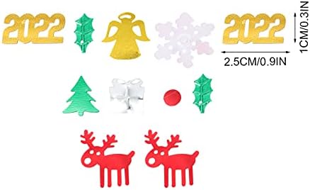 ПРЕТИЗУМ 25 Пакувања божиќна божиќна трпеза конфети среќна нова година 2022 конфети божиќни конфети Сјајна Маса Конфети 2022