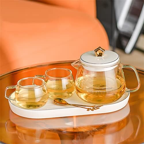 N/Попладневен чај сет со цвеќиња со цвеќиња од чај од чај за домаќинство чај чај стакло отпорно на висока температура отпорна
