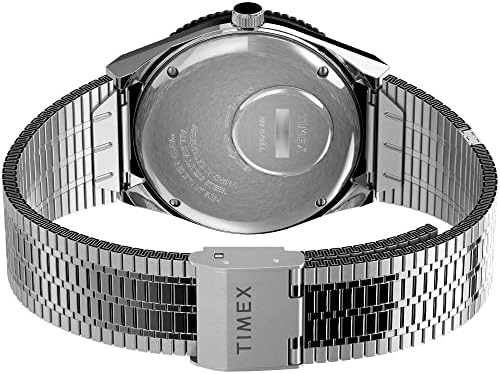 TimeX 38 mm Q Timex Reise Reisue Watch нараквица од не'рѓосувачки челик