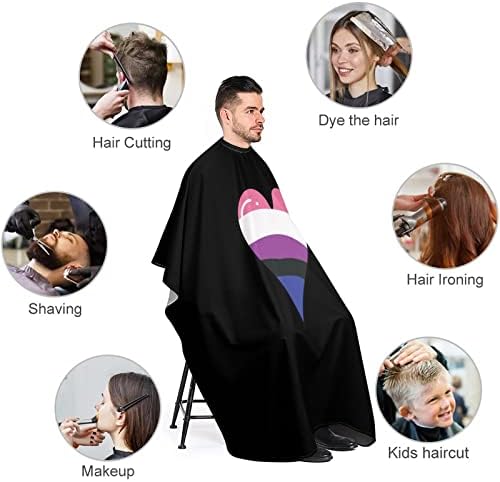 Бисексуалци Асексуалци Срце Бербер Кејп Професионална Коса Сечење Престилка Фризер Кејп Салон Кејп За Мажи Жени