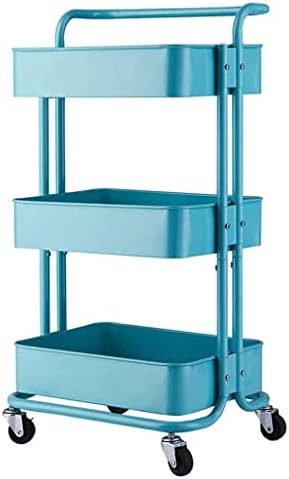 Wdbby 3 ниво количка за складирање кујна со тркала количка за складирање бања количка за складирање решетката за кујнски додатоци за кујна