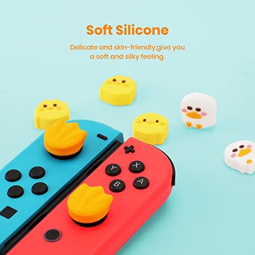 Капчиња за зафат на палецот, Копчиња со меки силиконски силиконски џојстици компатибилни со Nintendo Switch / OLED / Switch Lite, копче
