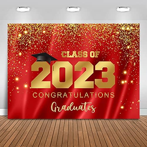 Mocsicka 2023 Класа за позадина на дипломирање од 2023 година од 2023 година Вирпурниот златен сјај позадина Честитки за дипломирани студенти Декорација на партии, банер фот
