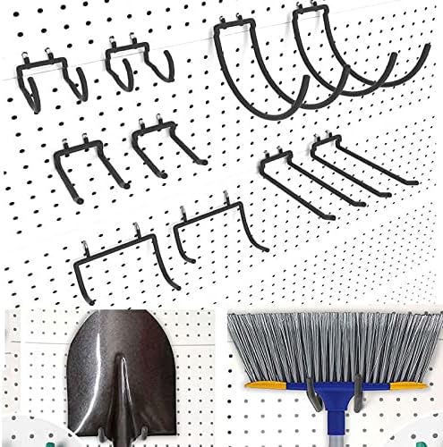 Black Pegboard Hooks Peg Board Tool Cooks Cooks Peg Board Организатор Додатоци 1/4 Pegboard додатоци PEG Board Board за висечки wallид за контрола